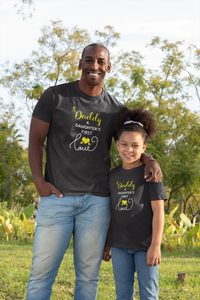 Daughters First Love Father and Daughter Black Matching T-Shirt- KidsFashionVilla