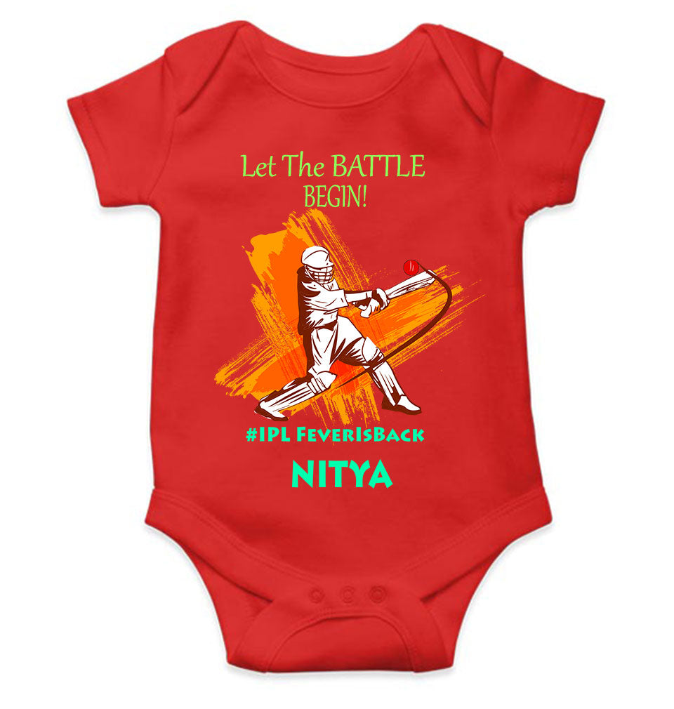 Custom Name IPL Fever Rompers for Baby Girl- KidsFashionVilla
