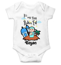 Load image into Gallery viewer, Custom Name Its My First Bakra Eid Rompers for Baby Boy- KidsFashionVilla
