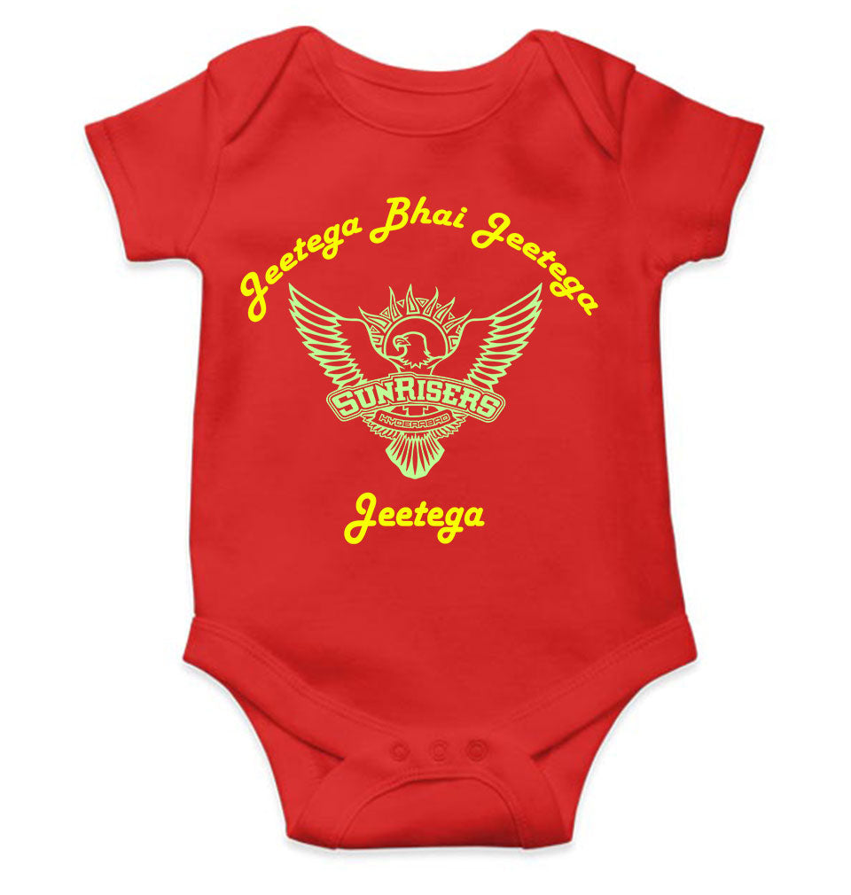 IPL Sunrisers Hyderabad Jeetega Bhai Jeetega SRH Jeetega Rompers for Baby Boy- KidsFashionVilla