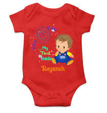 Load image into Gallery viewer, Custom Name My First Rakhi Rompers for Baby Boy- KidsFashionVilla
