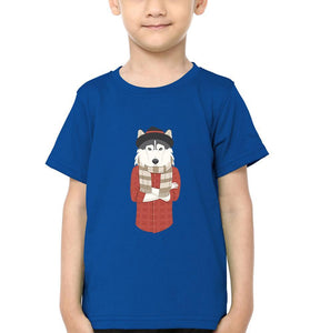 Hipster Wolf Half Sleeves T-Shirt for Boy-KidsFashionVilla