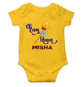 Custom Name Om Namah Shivay Mahashivratri Rompers for Baby Girl- KidsFashionVilla