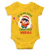 Load image into Gallery viewer, Customized Name It Is My First Christmas Rompers for Baby Girl- KidsFashionVilla
