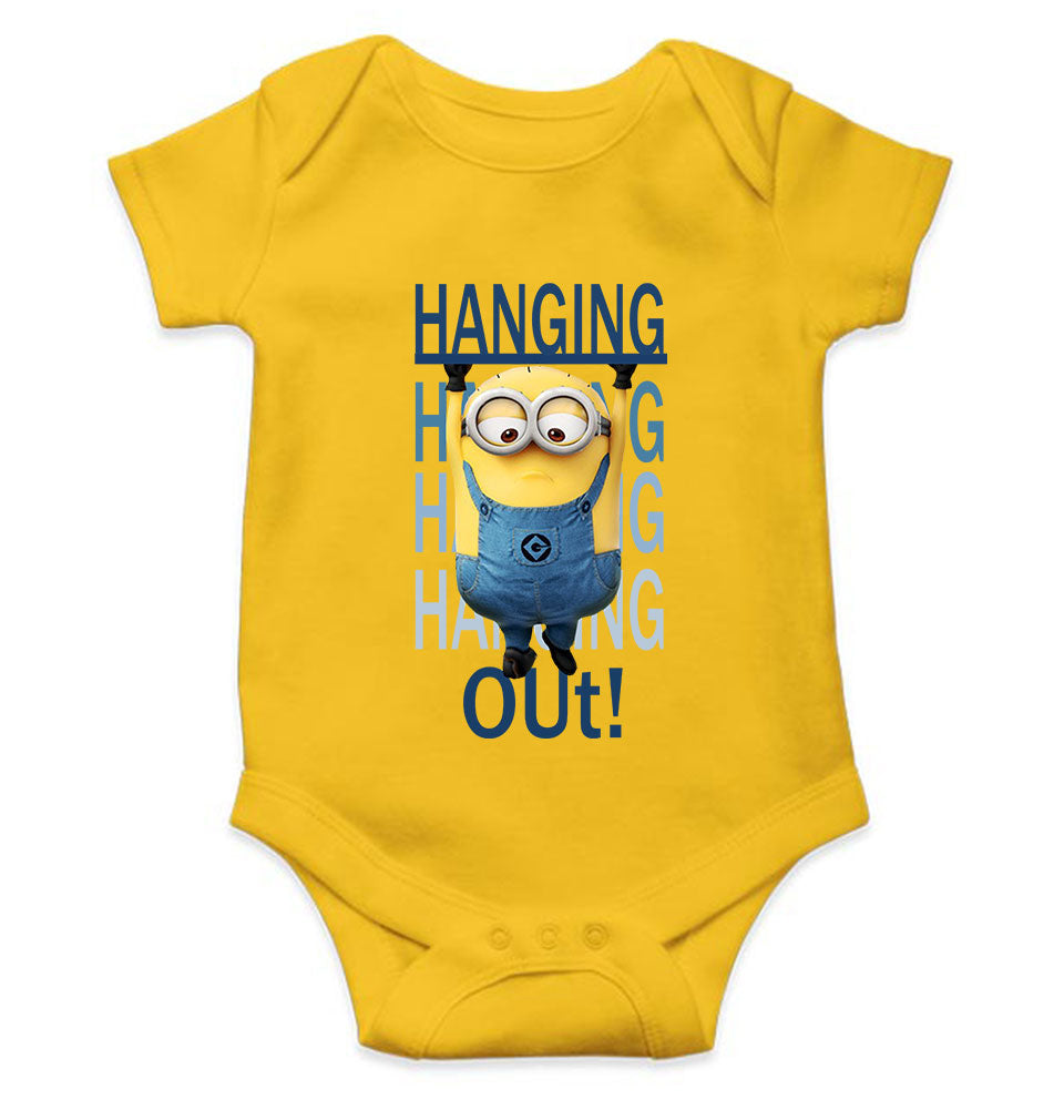 Hanging Out Minion Rompers for Baby Girl- KidsFashionVilla