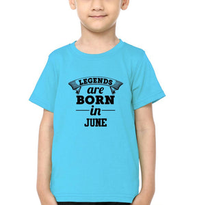 Legends are Born in June Half Sleeves T-Shirt for Boy-KidsFashionVilla