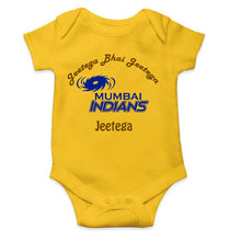 Load image into Gallery viewer, IPL Mumbai Indians Jeetega Bhai Jeetega MI Jeetega Rompers for Baby Girl- KidsFashionVilla

