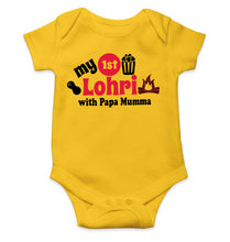 Load image into Gallery viewer, First Lohri With Papa Mumma Rompers for Baby Boy- KidsFashionVilla
