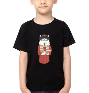 Hipster Wolf Half Sleeves T-Shirt for Boy-KidsFashionVilla