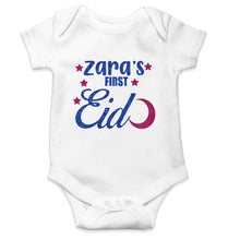 Load image into Gallery viewer, 1st Eid Custom Name Rompers for Baby Girl- KidsFashionVilla
