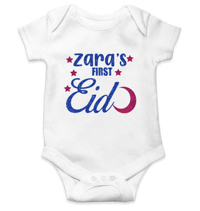 1st Eid Custom Name Rompers for Baby Girl- KidsFashionVilla