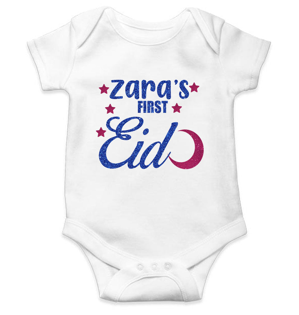1st Eid Custom Name Rompers for Baby Girl- KidsFashionVilla