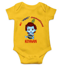 Load image into Gallery viewer, Custom Name First Janmashtami Rompers for Baby Boy- KidsFashionVilla
