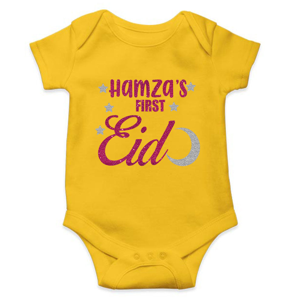 1st Eid Custom Name Rompers for Baby Boy- KidsFashionVilla