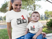 Load image into Gallery viewer, No 1 Son Mother And Son White Matching T-Shirt- KidsFashionVilla
