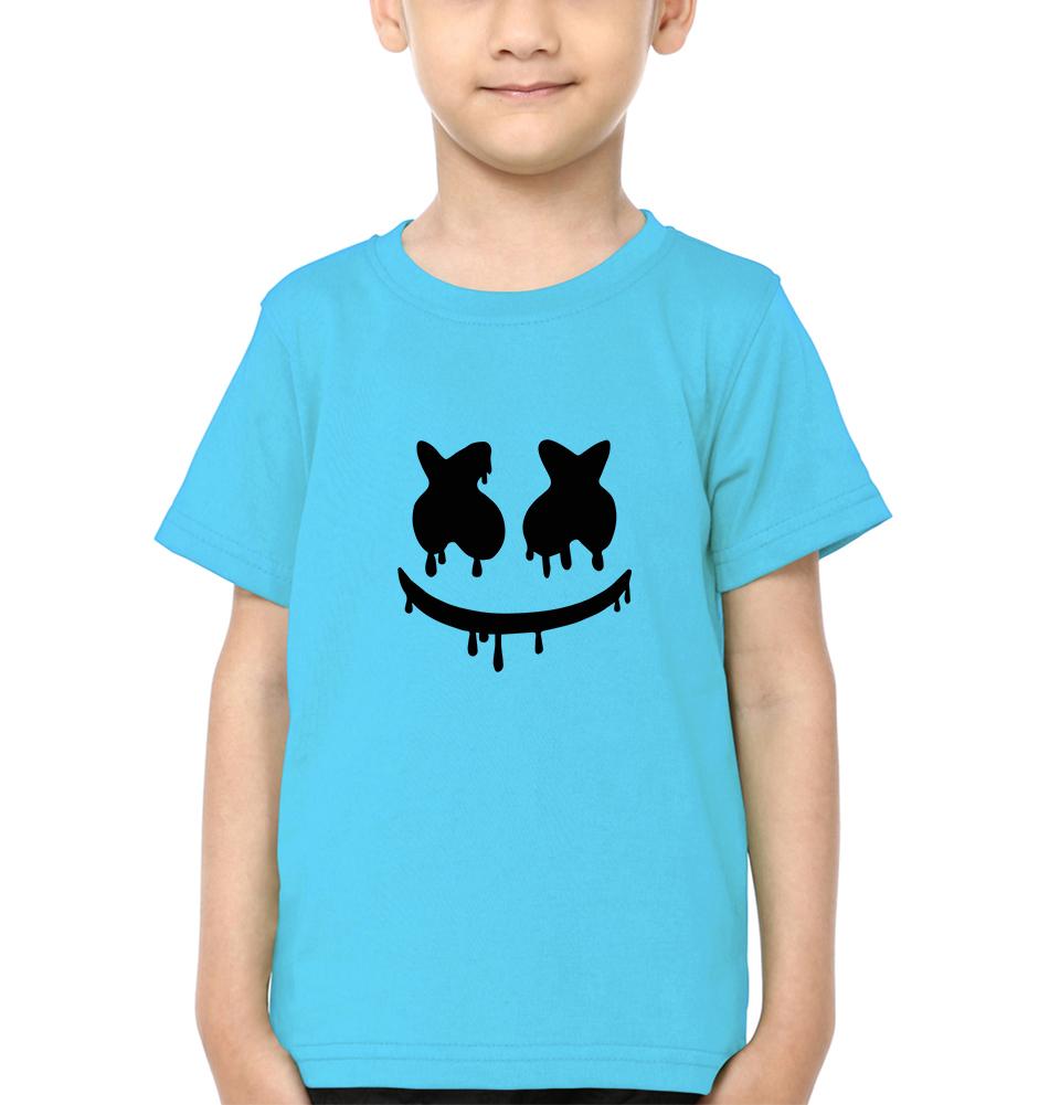 Marshmello Logo Half Sleeves T-Shirt for Boy-KidsFashionVilla