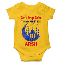 Load image into Gallery viewer, Custom Name Cant Keep Calm My First Eid Rompers for Baby Boy- KidsFashionVilla
