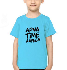 Apna Time Aayega Half Sleeves T-Shirt for Boy-KidsFashionVilla