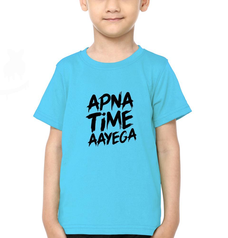 Apna Time Aayega Half Sleeves T-Shirt for Boy-KidsFashionVilla