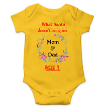Load image into Gallery viewer, What Santa Does Not Bring Me Mom &amp; Dad Will Christmas Rompers for Baby Boy- KidsFashionVilla
