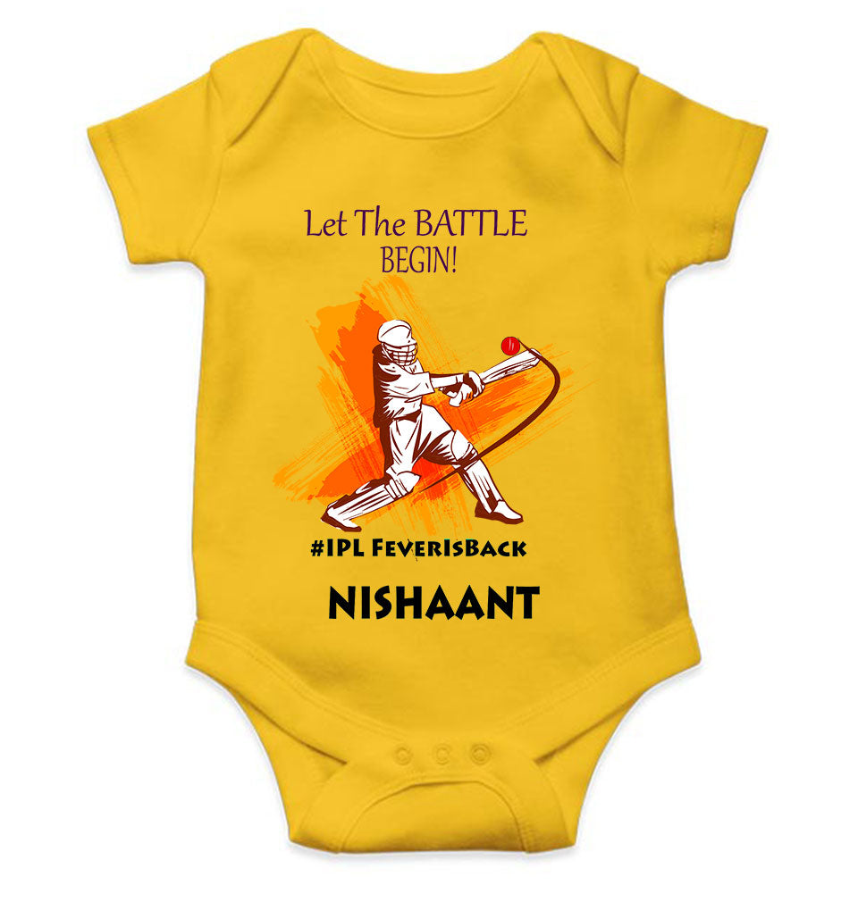 Custom Name IPL Fever Rompers for Baby Boy- KidsFashionVilla