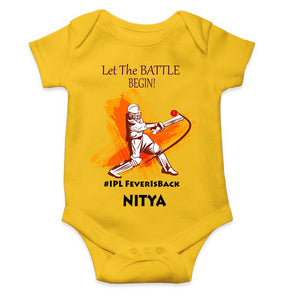 Custom Name IPL Fever Rompers for Baby Girl- KidsFashionVilla