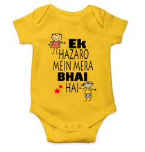 Load image into Gallery viewer, Ek Hazaro Mein Mera Bhai Hai Rakhi Rompers for Baby Boy- KidsFashionVilla
