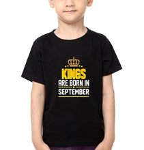 Load image into Gallery viewer, Kings Are Born In September Half Sleeves T-Shirt for Boy-KidsFashionVilla

