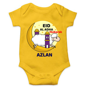 Custom Name Eid Al Adha Bakra Eid Mubarak Rompers for Baby Boy- KidsFashionVilla