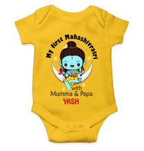 Load image into Gallery viewer, Custom Name Mahashivratri With Mumma &amp; Papa Rompers for Baby Boy- KidsFashionVilla
