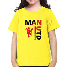 Load image into Gallery viewer, Manchester United Half Sleeves T-Shirt For Girls -KidsFashionVilla

