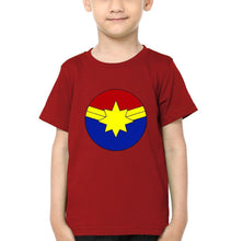 Load image into Gallery viewer, Captain Marvel Logo Half Sleeves T-Shirt for Boy-KidsFashionVilla
