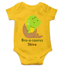 Load image into Gallery viewer, Custom Name Bro A Sauras Raksha Bandhan Rompers for Baby Boy- KidsFashionVilla
