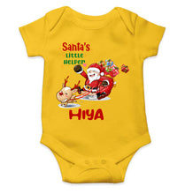 Load image into Gallery viewer, Customized Name Santas Little Helper Christmas Rompers for Baby Girl- KidsFashionVilla
