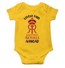 Load image into Gallery viewer, Custom Name IPL RR Rajasthan Royals Little Fan Rompers for Baby Boy- KidsFashionVilla
