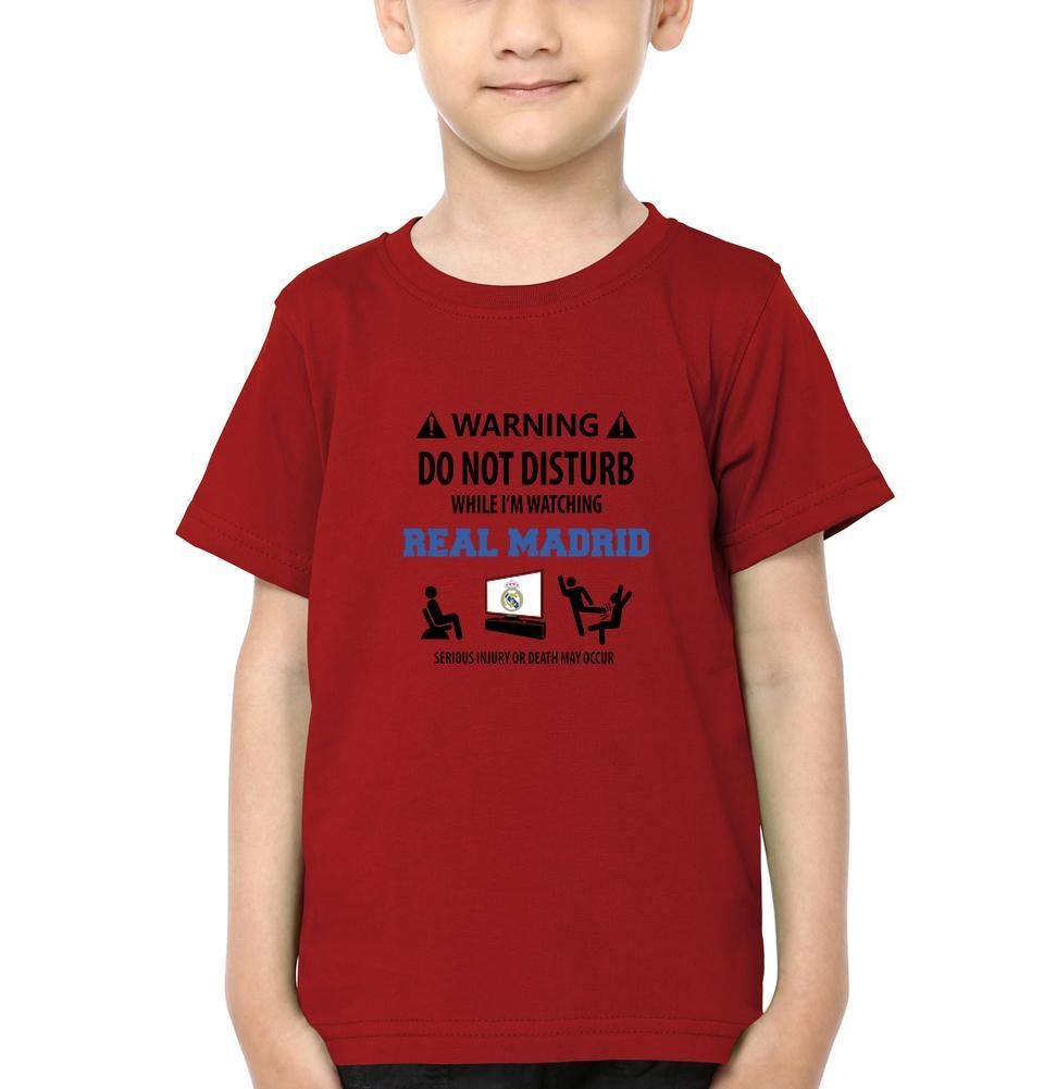 Warning Real Madrid Half Sleeves T-Shirt for Boy-KidsFashionVilla