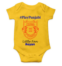 Load image into Gallery viewer, Custom Name IPL PBKS Punjab Kings PlayPunjabi Kings Eleven Punjab Rompers for Baby Boy- KidsFashionVilla
