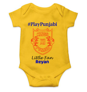 Custom Name IPL PBKS Punjab Kings PlayPunjabi Kings Eleven Punjab Rompers for Baby Boy- KidsFashionVilla