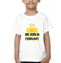 Load image into Gallery viewer, Kings Are Born In February Half Sleeves T-Shirt for Boy-KidsFashionVilla
