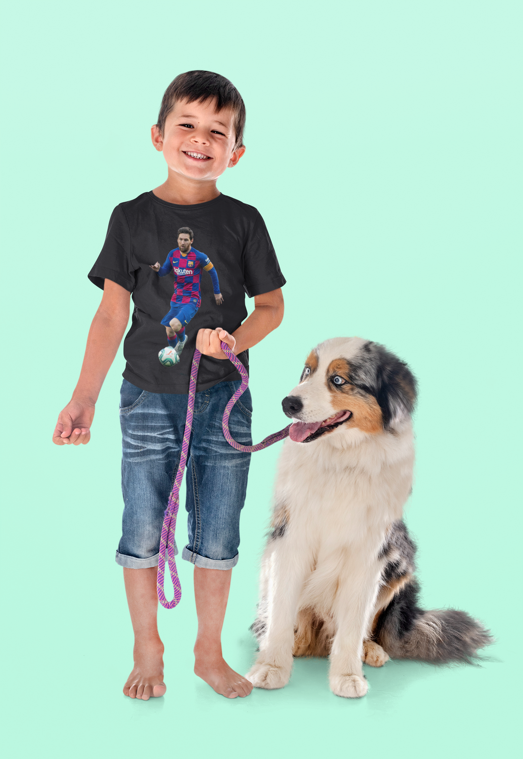 Messi Half Sleeves T-Shirt for Boy-KidsFashionVilla