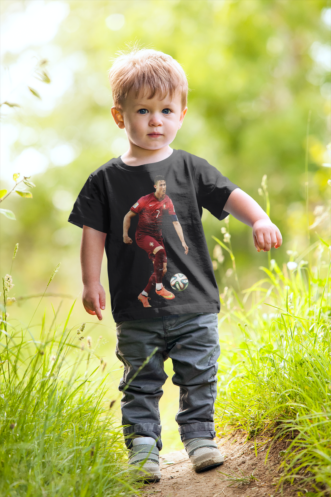 Ronaldo Half Sleeves T-Shirt for Boy-KidsFashionVilla