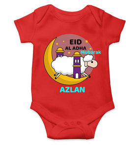 Custom Name Eid Al Adha Bakra Eid Mubarak Rompers for Baby Boy- KidsFashionVilla