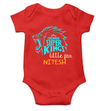 Load image into Gallery viewer, Custom Name IPL CSK Chennai Super Kings Little Fan Rompers for Baby Boy- KidsFashionVilla

