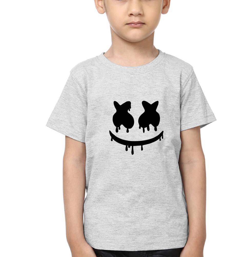 Marshmello Logo Half Sleeves T-Shirt for Boy-KidsFashionVilla