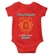 Load image into Gallery viewer, Custom Name IPL PBKS Punjab Kings PlayPunjabi Kings Eleven Punjab Rompers for Baby Boy- KidsFashionVilla
