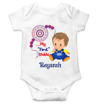 Load image into Gallery viewer, Custom Name My First Rakhi Rompers for Baby Boy- KidsFashionVilla
