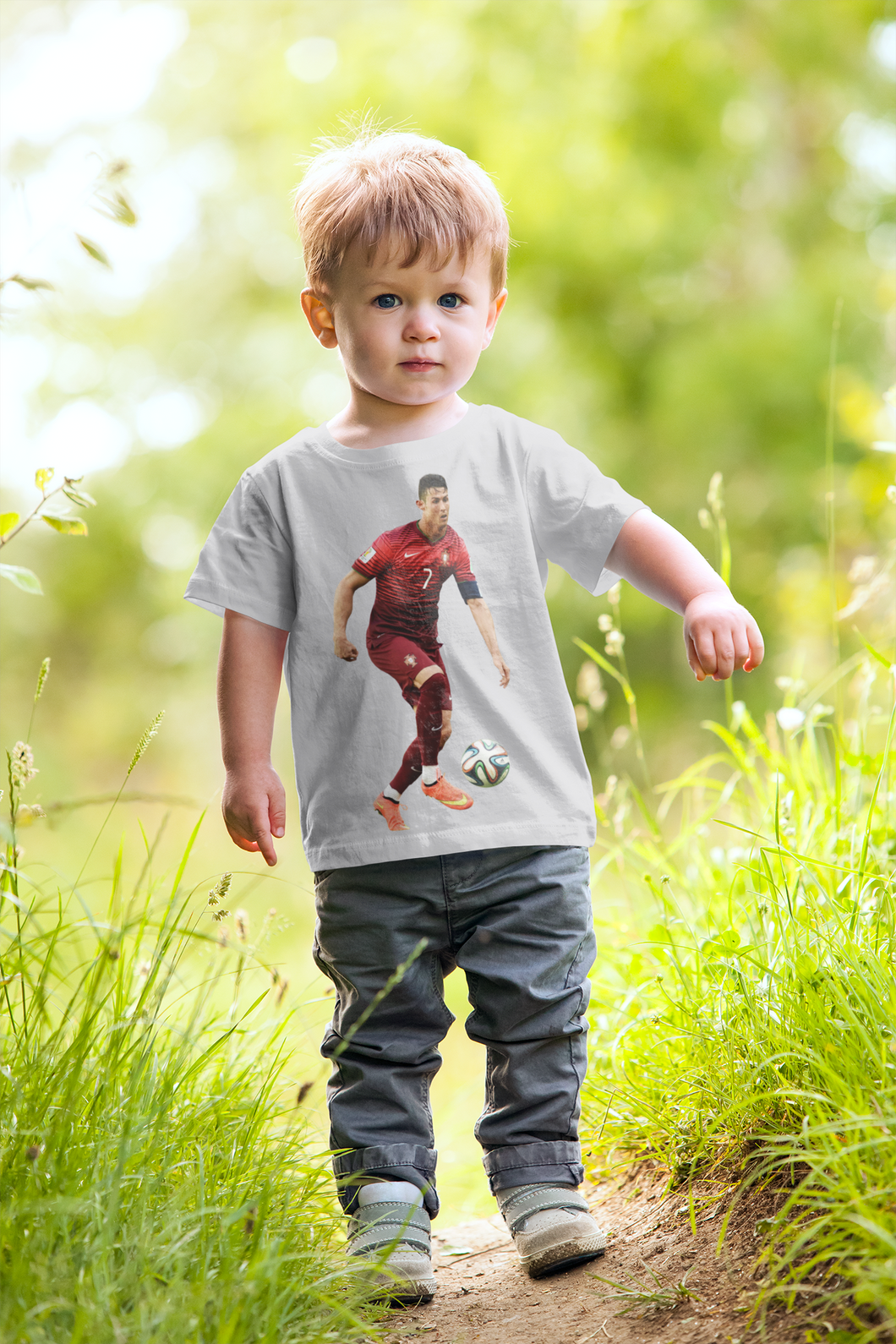 Ronaldo Half Sleeves T-Shirt for Boy-KidsFashionVilla