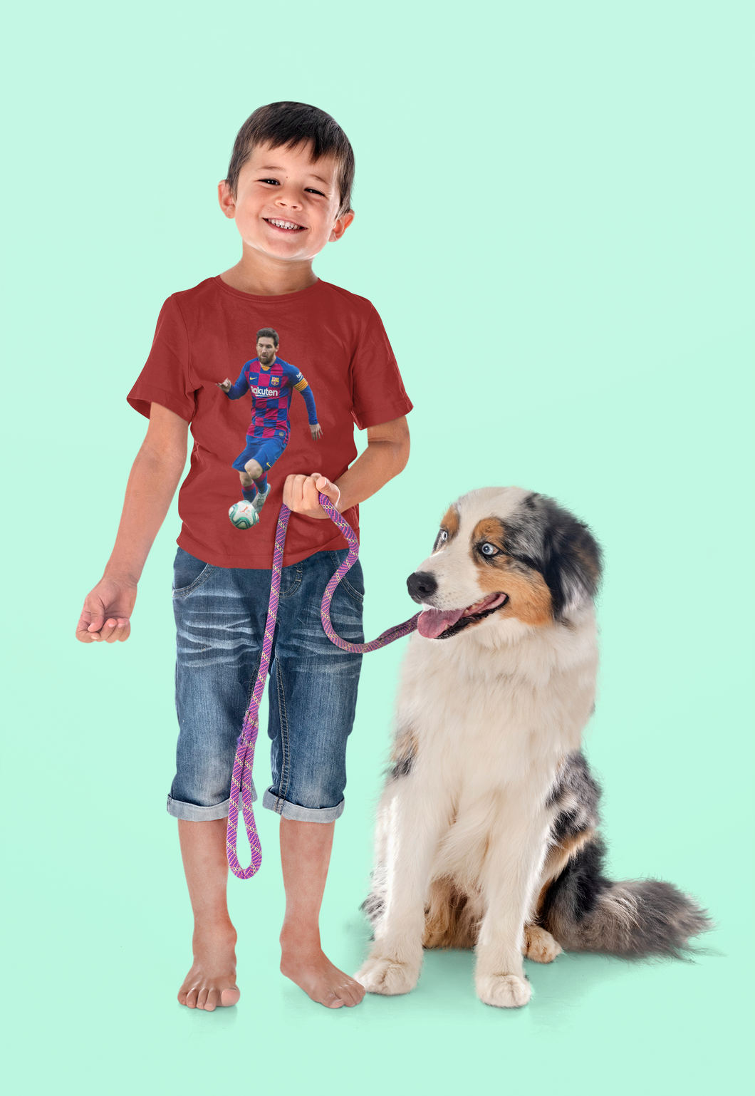 Messi Half Sleeves T-Shirt for Boy-KidsFashionVilla