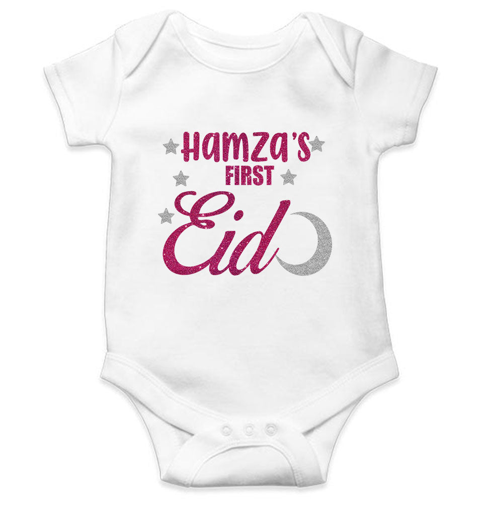 1st Eid Custom Name Rompers for Baby Boy- KidsFashionVilla