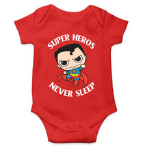 Load image into Gallery viewer, Super Heros Never Sleeps Rompers for Baby Boy- KidsFashionVilla
